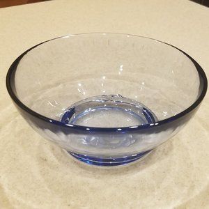 RARE NWOT JULISKA CARINE BLUE GLASS SUMMER  SOUP PASTA SALAD BOWL ICE CREAM DISH